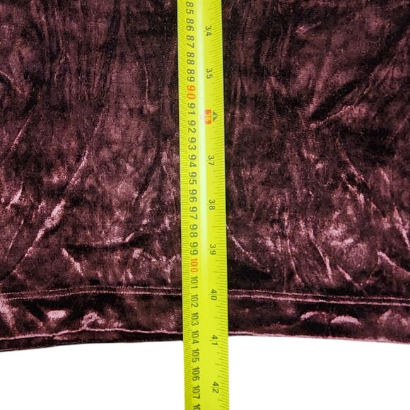 Agent Provocateur Burgundy Velvet Dress Size 14 Long Sleeve Asymmetric Zipper - Picture 12 of 16